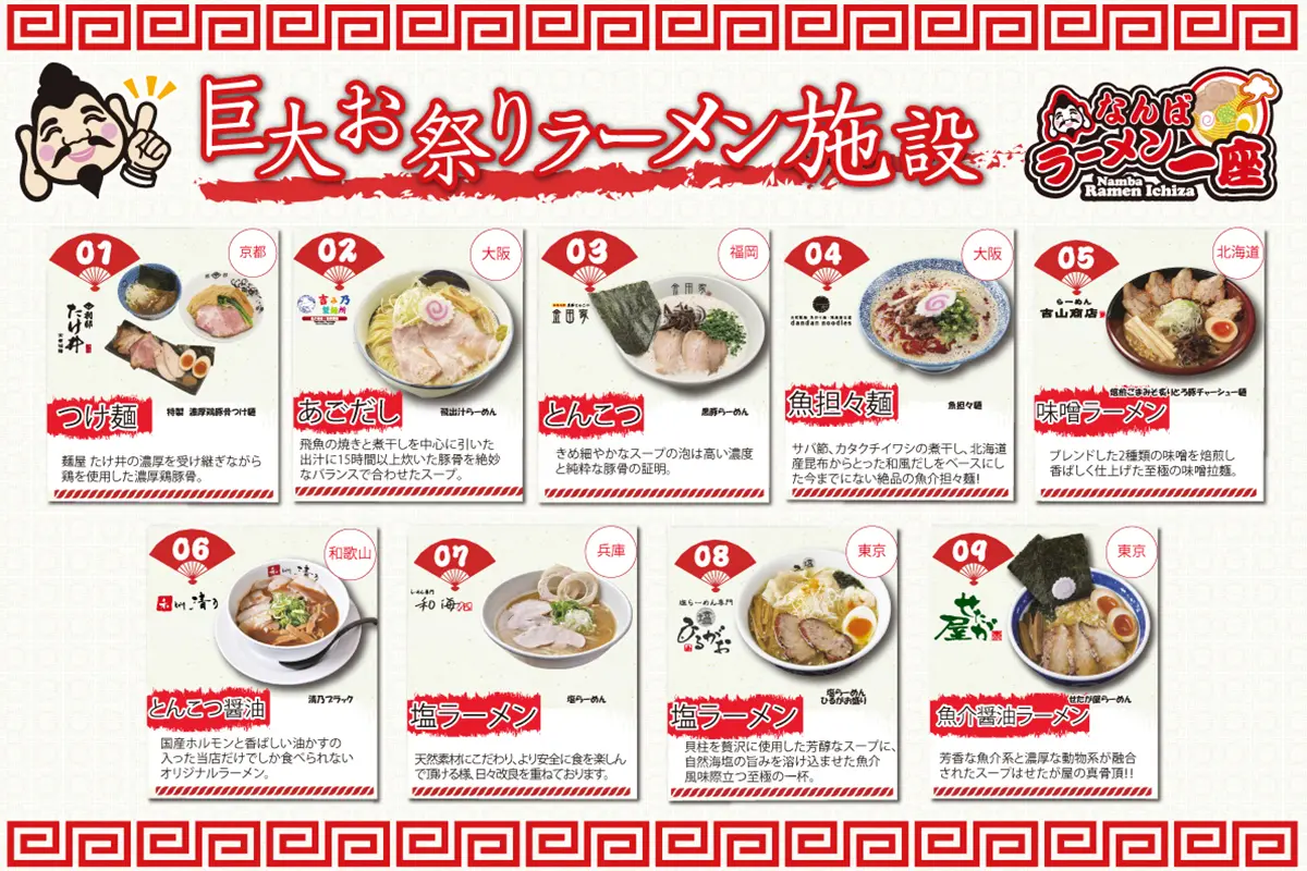 難波】有名ラーメン店が大集結！『なんばラーメン一座』潜入レポート