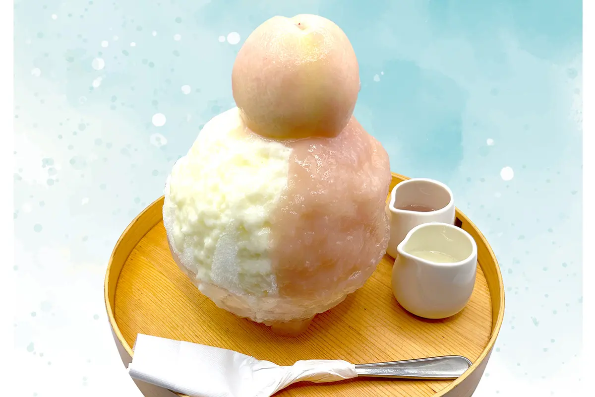 ブランド桃を贅沢に！かき氷専門店「しろいくも梅田」の新作桃かき氷が