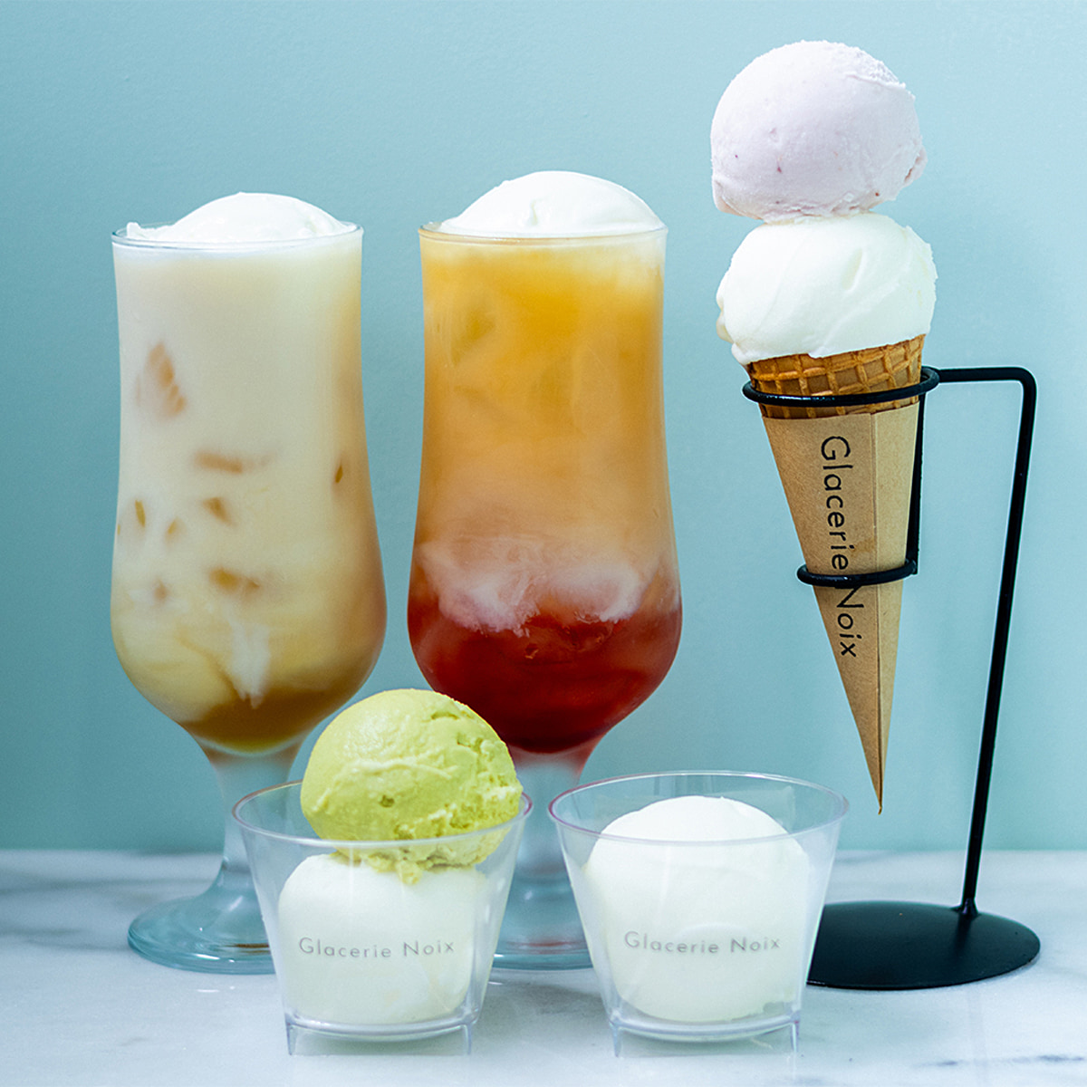 グラスリーノアのアイスクリームなど