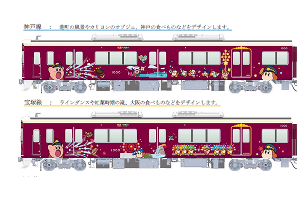 星のカービィのラッピング列車