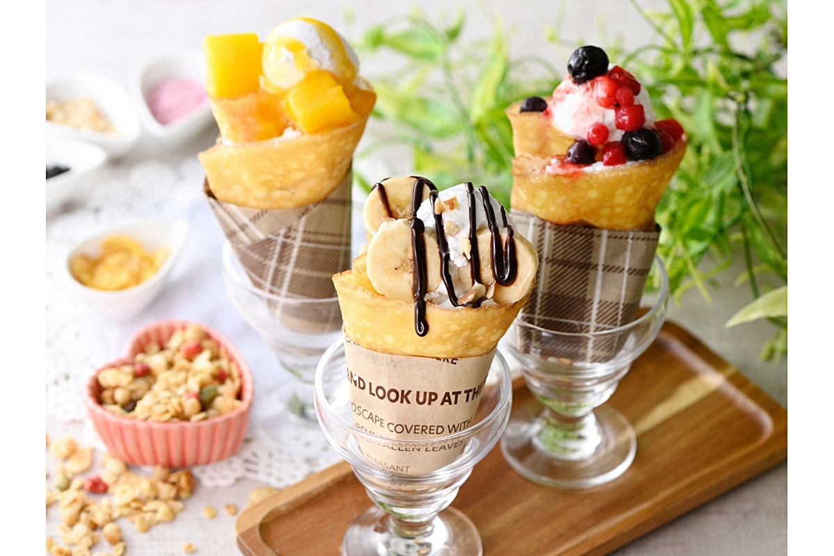 ホイップクリームでアレンジしたクレープ