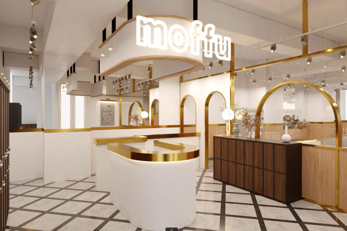 サモエドカフェmoffu大阪心斎橋店の店内