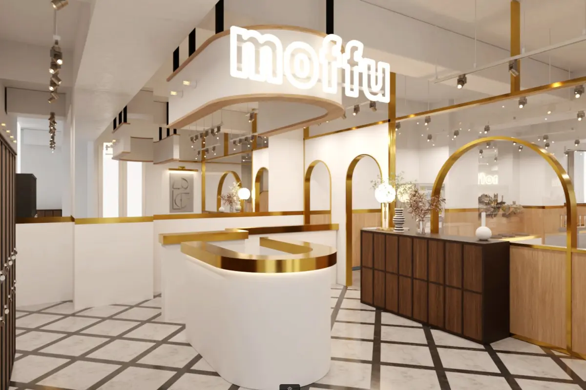 サモエドカフェmoffu大阪心斎橋店の店内