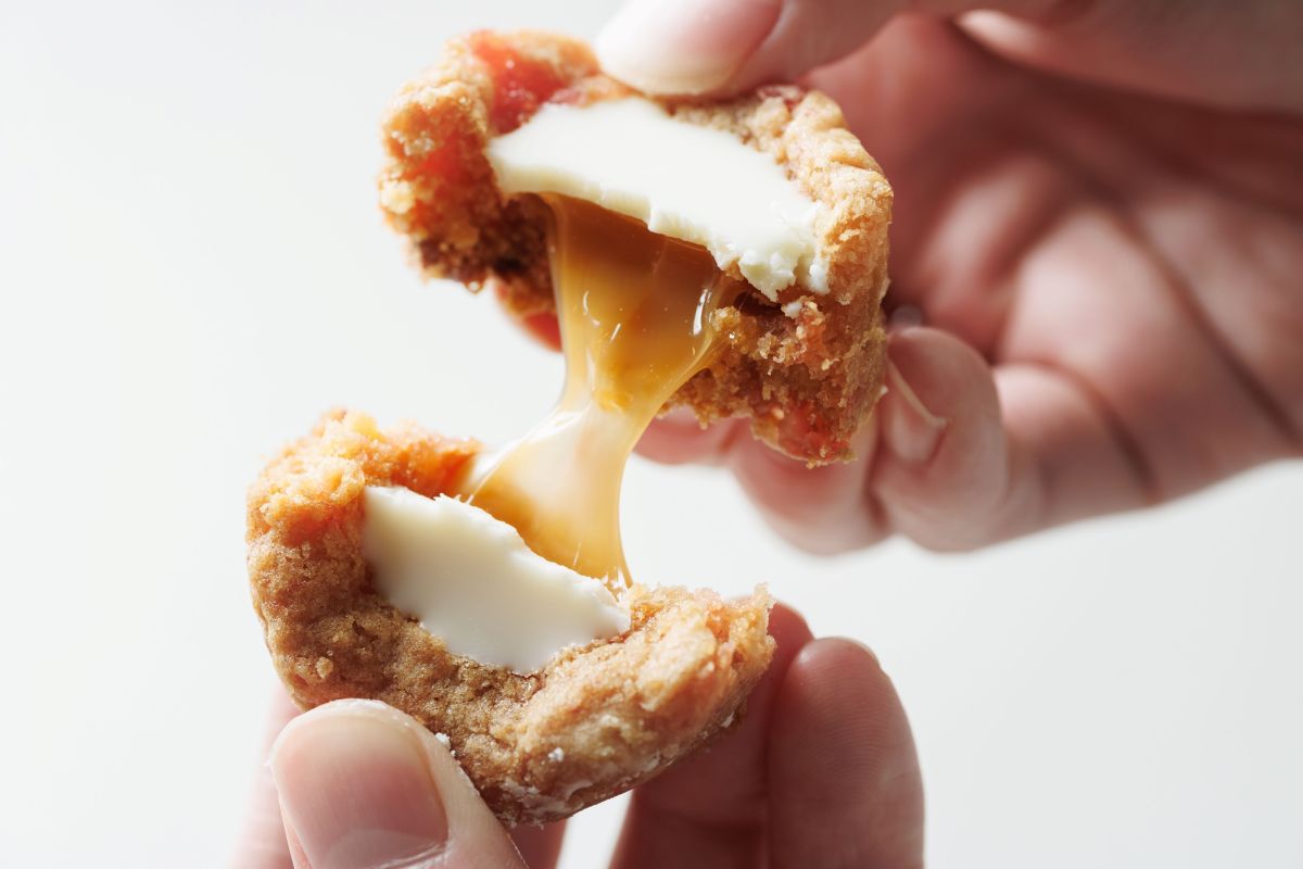 とろけるベイクドケーキの中のミルクジャム