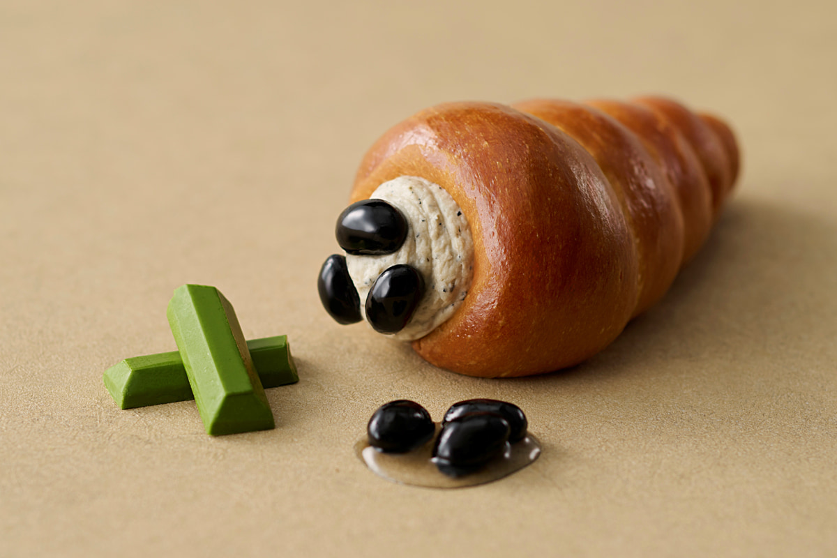 黒豆と抹茶のコロネ