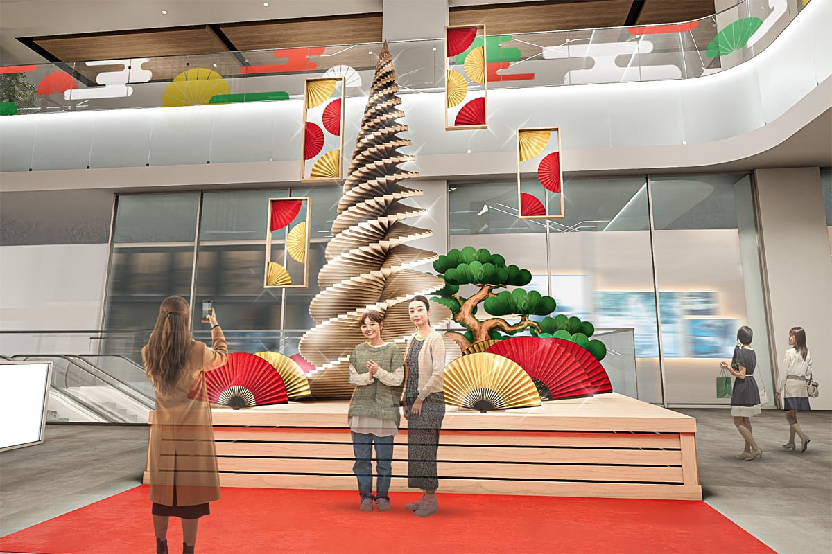 KITTE大阪のヒノキのツリー