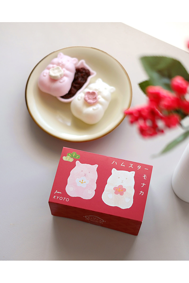 ハムスターモナカ紅白のパッケージ