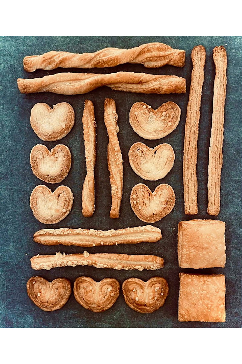 いろいろな形のパイ菓子