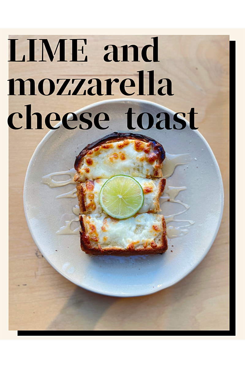 ライムひと絞りのハニーチーズトースト