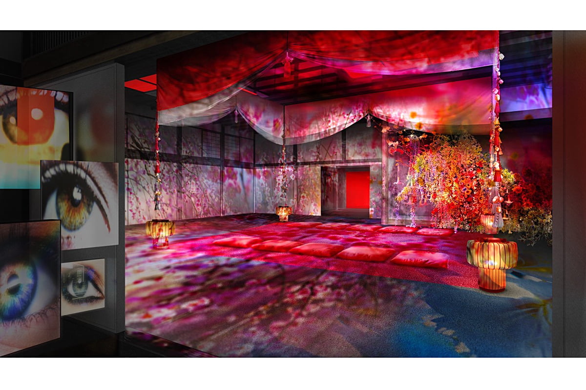 北野天満宮の風月殿でのイマーシブ公演のイメージ