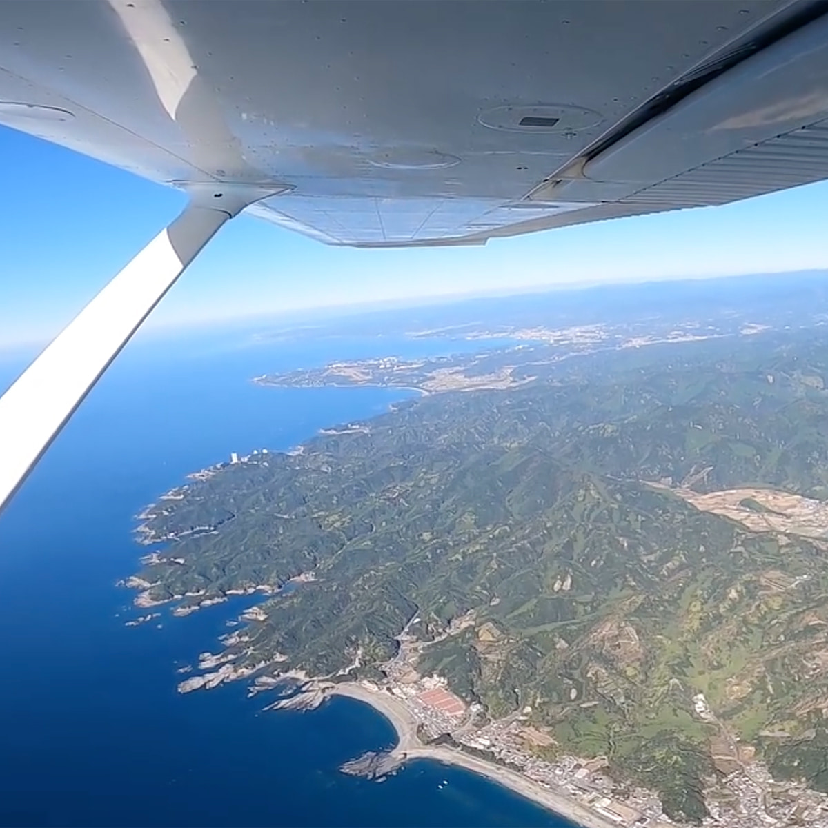 飛行機から眺める絶景
