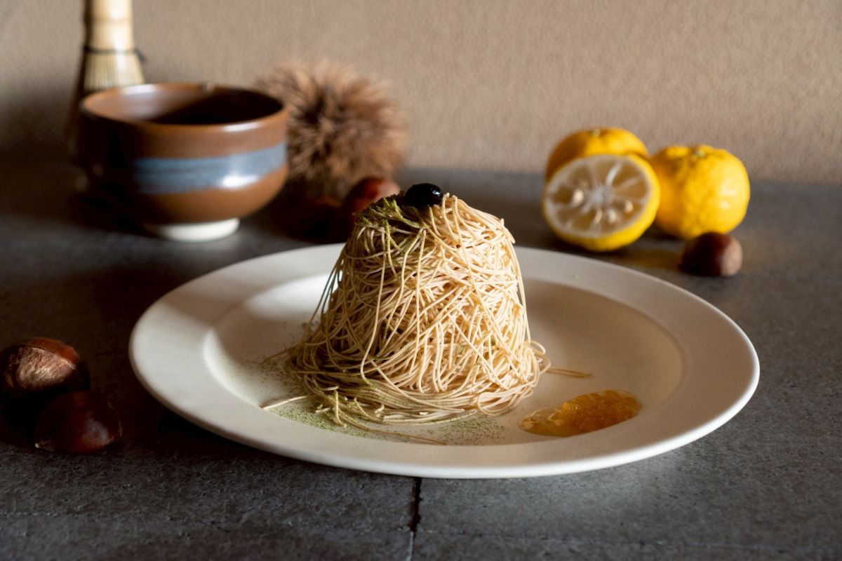 抹茶と和栗の錦糸モンブラン