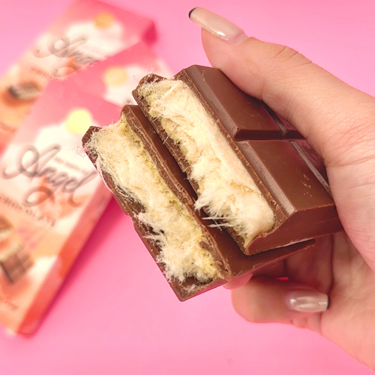 エンジェルヘアーチョコレートの断面