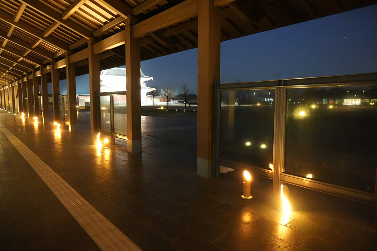 平城宮跡回廊の竹灯り