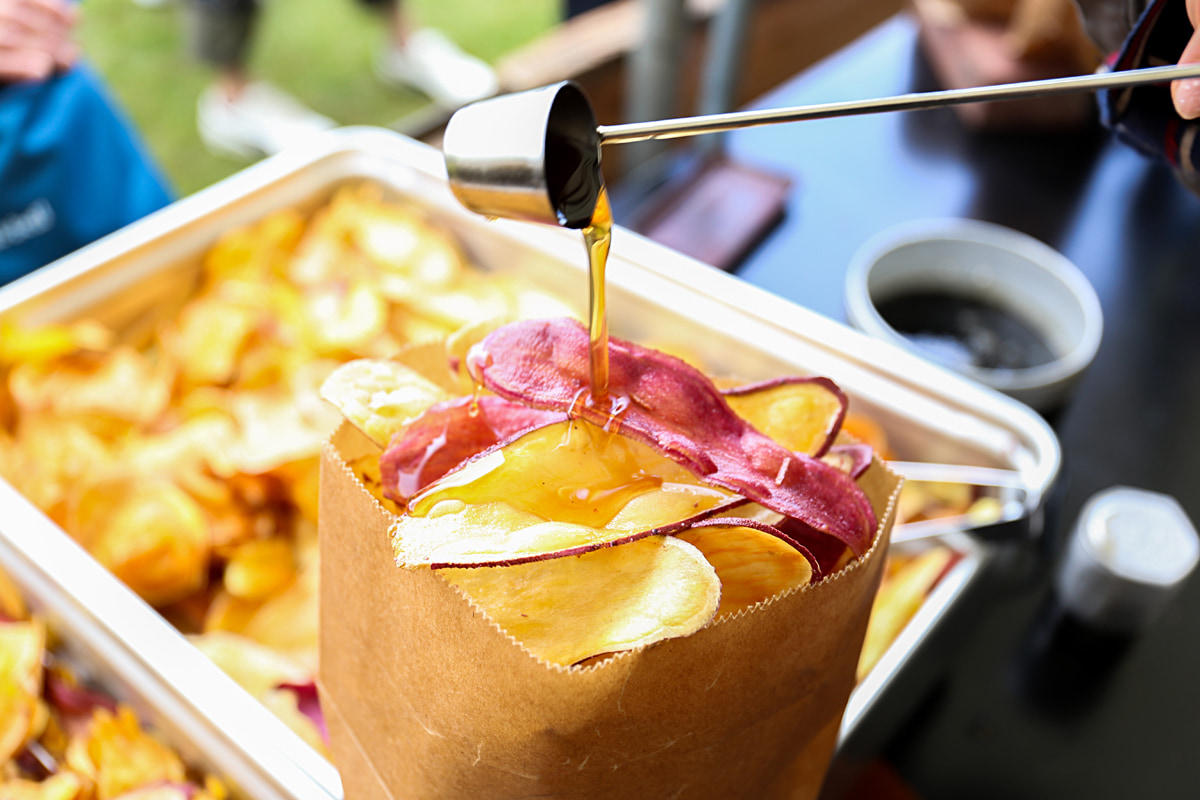 蜜香屋と豆んと森珈琲の中崎ポテト