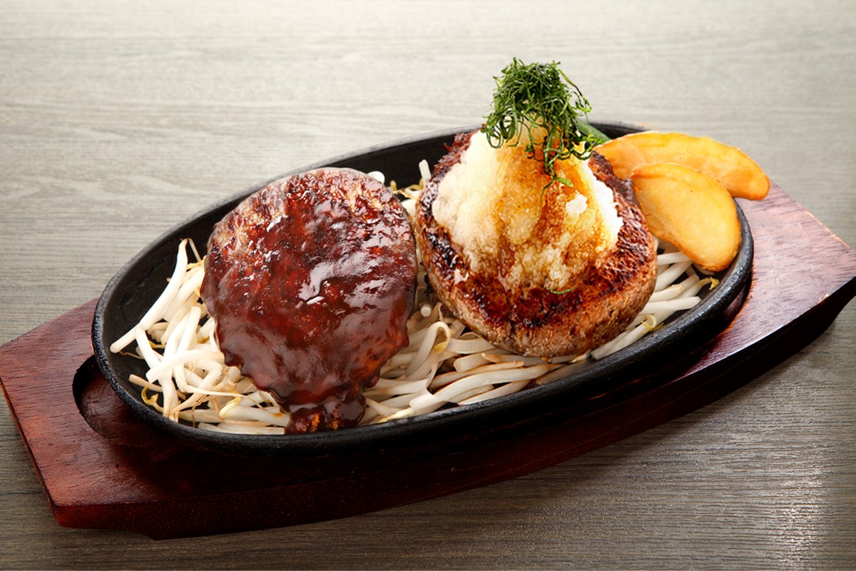 1ポンドのステーキハンバーグタケル阪急三番街店のダブルハンバーグ