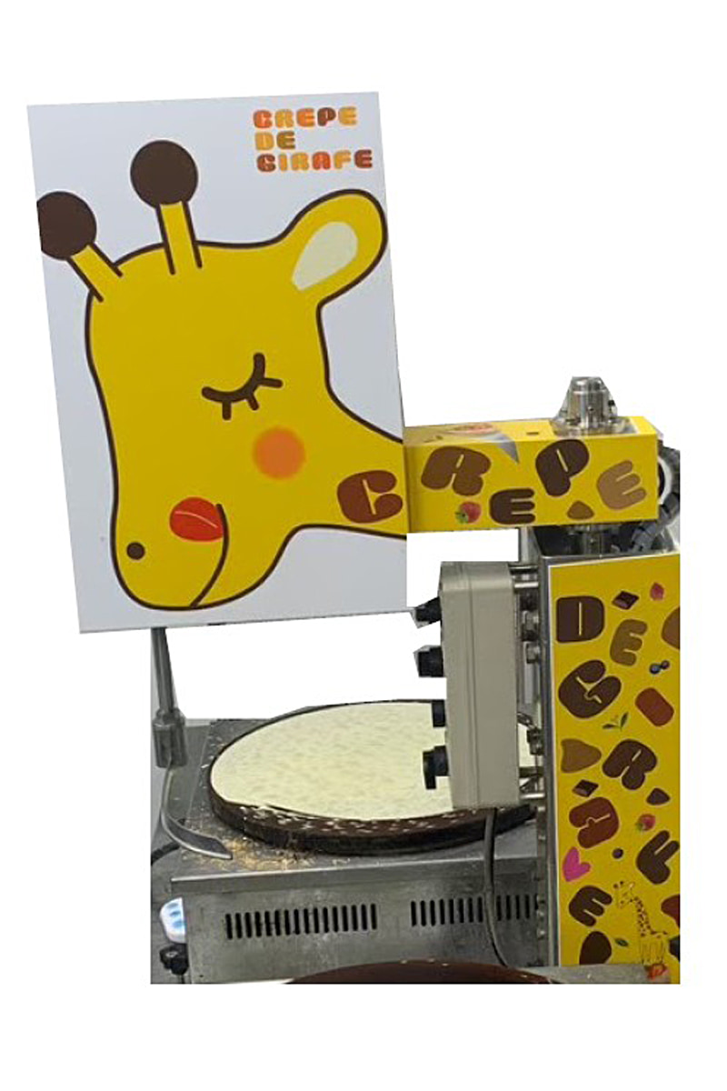 キリンのオリジナル自動クレープ焼器