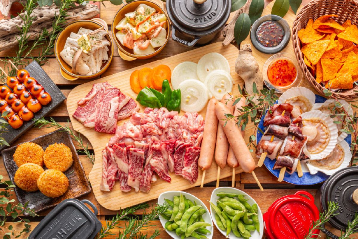 和牛と海鮮の豪華バーベキューセット