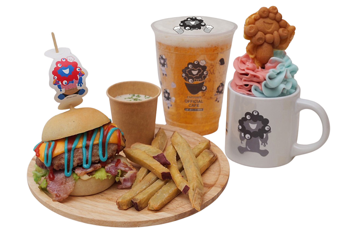 らぽっぽ特製ミャクミャクおいもバーガープレート