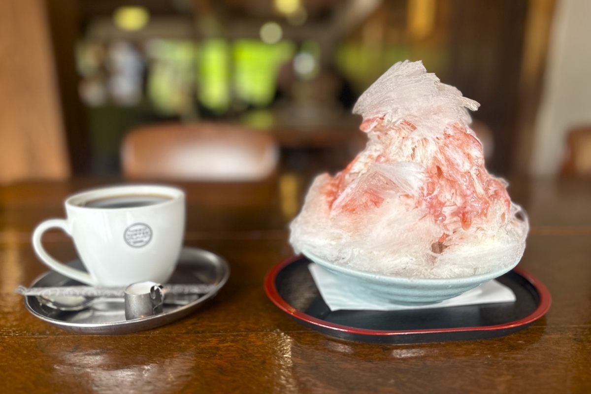 日光珈琲 御用邸通のスペシャルティコーヒーとかき氷