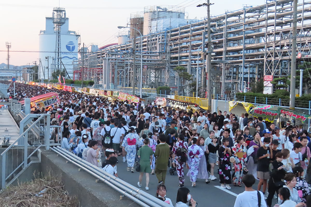 和歌山港まつり花火大会の開催時の様子