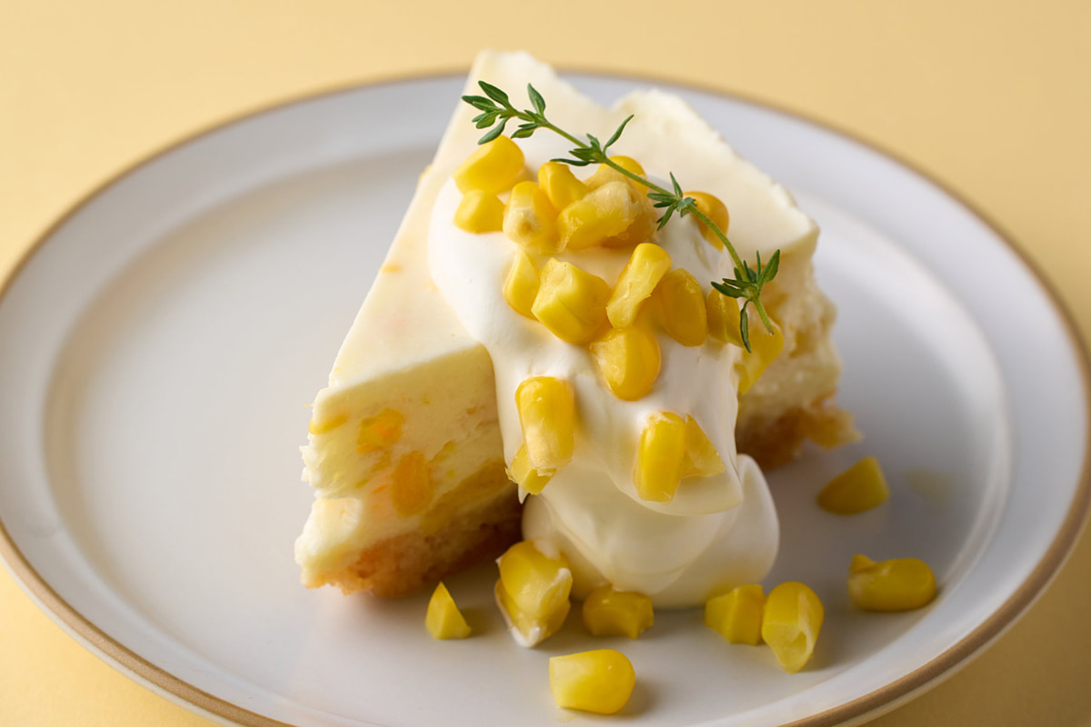 とうもろこしのレアチーズケーキ