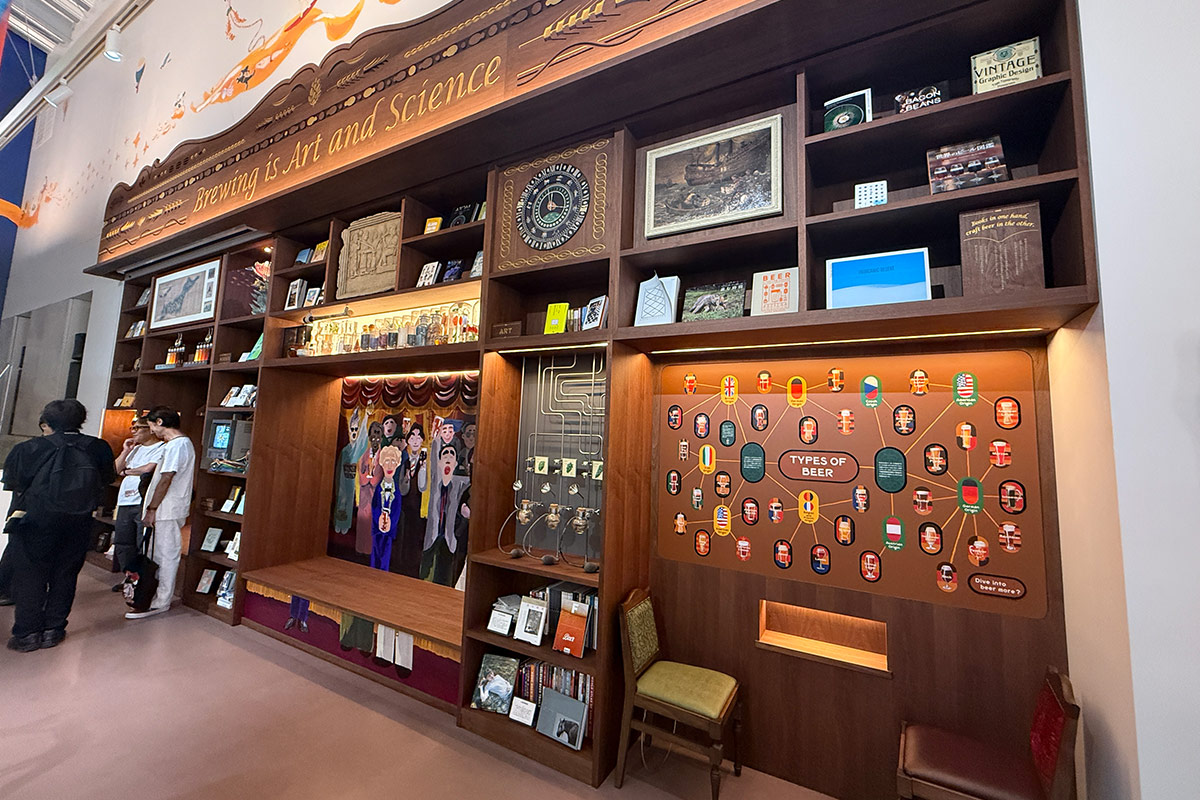 よなよなビアライズの展示エリア