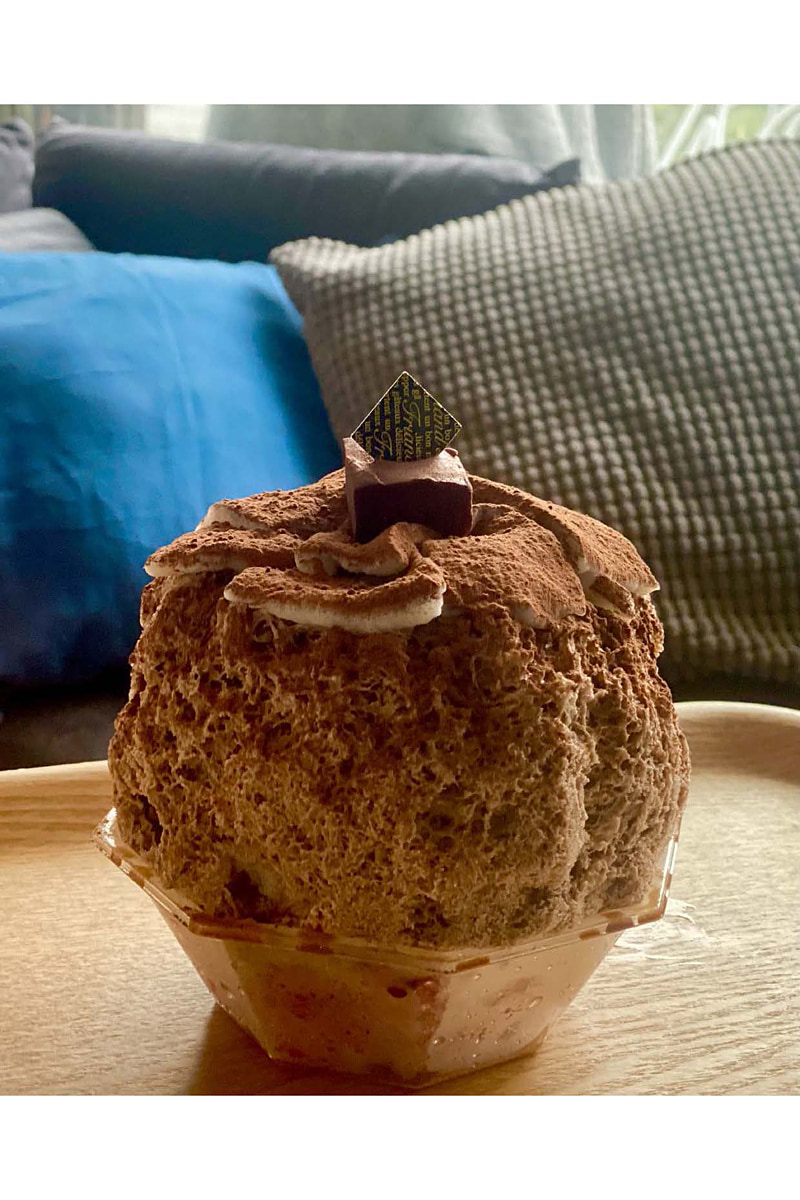 氷凪のドバイチョコ餅風かき氷