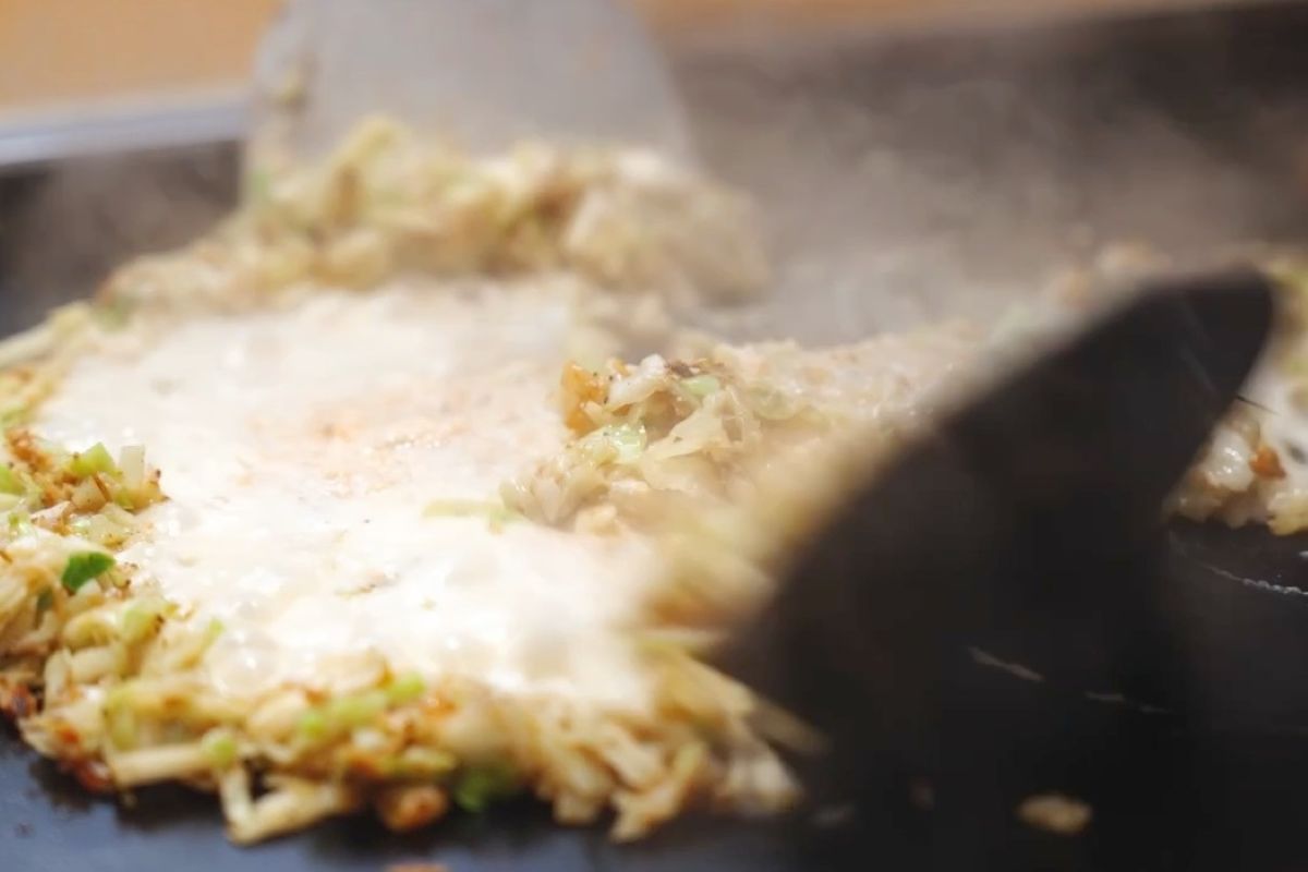 月島もんじゃたまとやのもんじゃ焼き